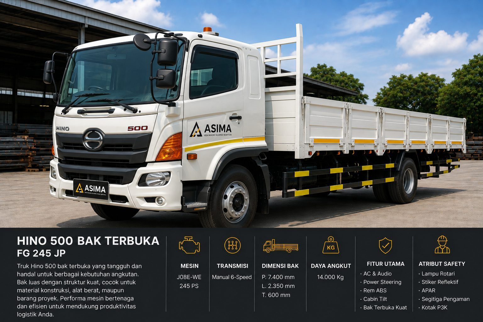 Hino 500 FG 245 JP Bak Terbuka