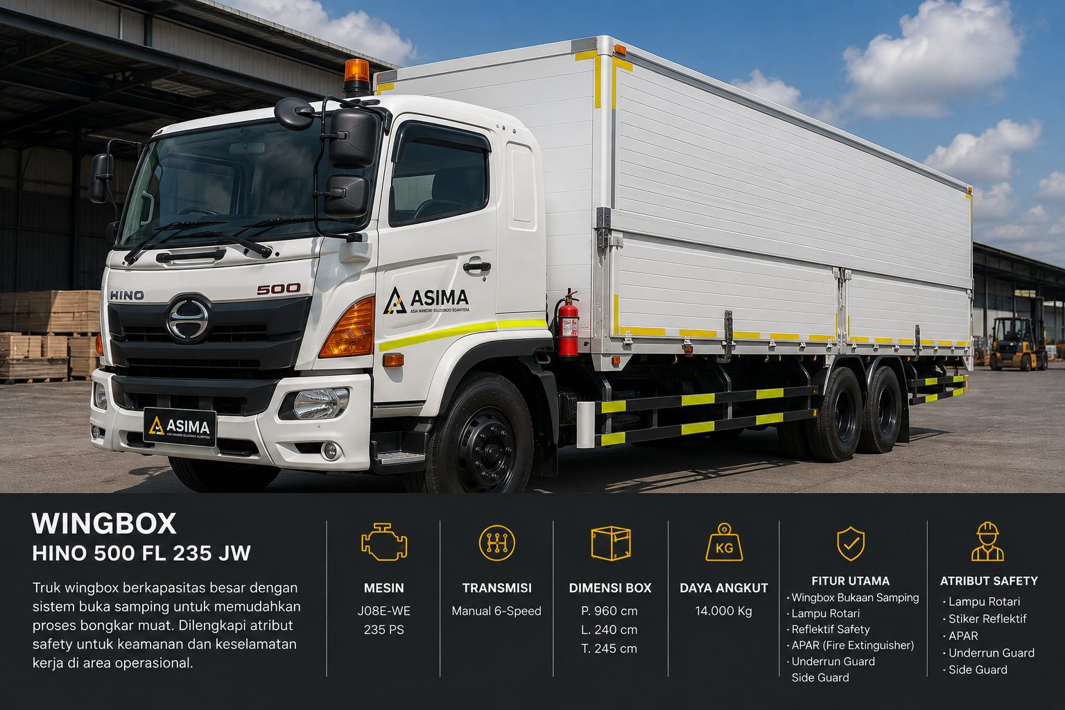 Hino 500 FL 235 JW Wingbox
